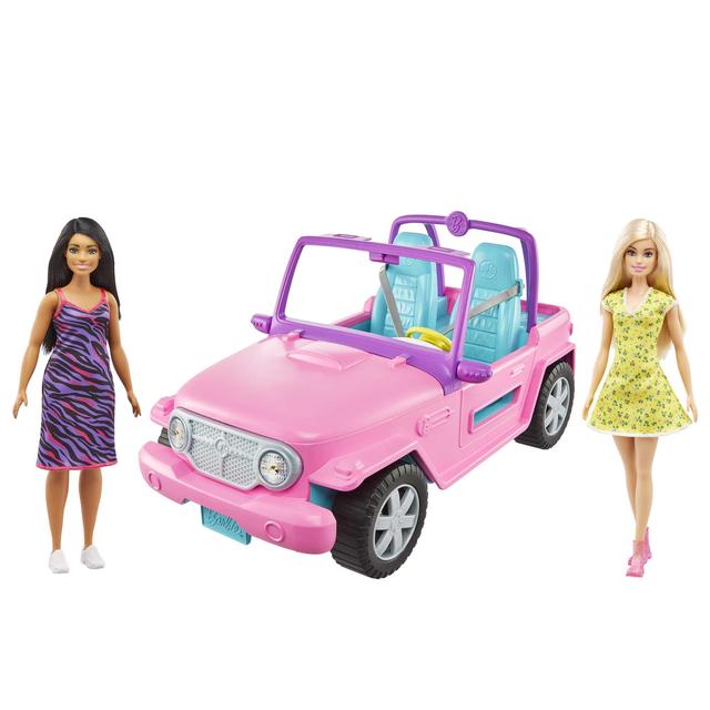 Mattel - Barbie Dolls And Vehicle