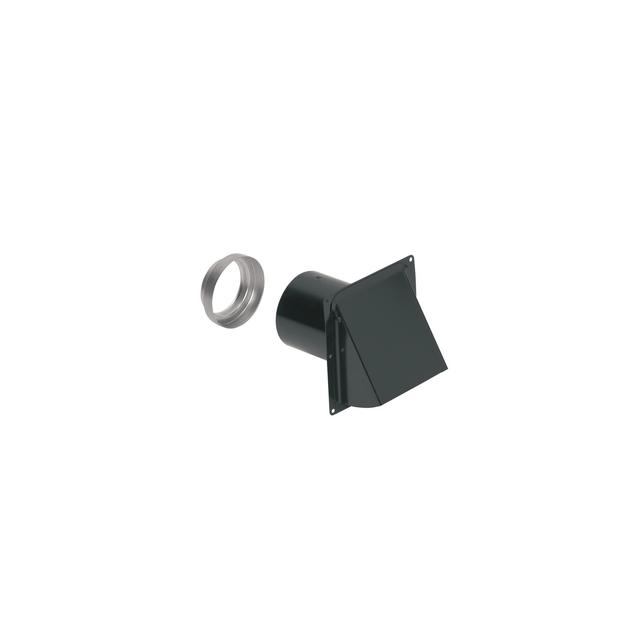 Broan-NuTone - Steel Wall Cap for 3-Inch and 4-Inch Round Duct, Black in Hudson-MA