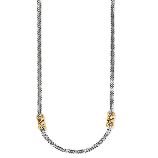 Brighton - Interlok Twist Two Tone Double Chain Necklace