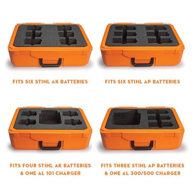 STIHL - Battery Case Inserts - Case Insert - Option 2. One - AL 101 Charger. Four AK Batteries. in Riverside CA