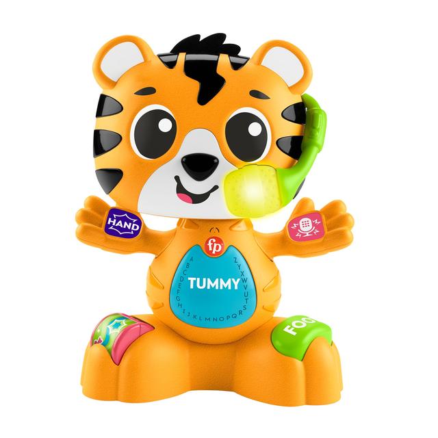 Mattel - Fisher-Price Link Squad Bop & Groove Tiger Baby Learning Toy With Music & Lights, Uk English Version