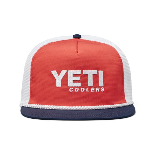 YETI - YETI Coolers Mid Pro Flat Brim Rope Hat - Red - One Size
