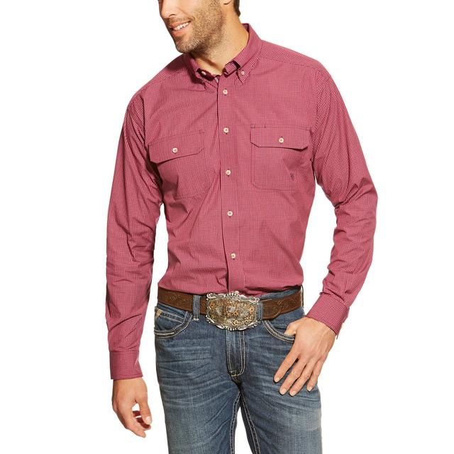 Ariat - Men's Milo Dbl Pkt Perf LS Shirt in Burlington NC