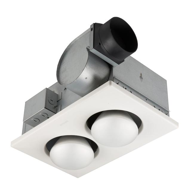 Broan-NuTone - Ceiling Bathroom Exhaust Fan / Infrared Heater, 70 CFM, (2) 250 Watt Bulbs, 4.0 Sones in Willard-OH