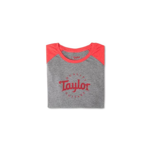 Taylor Guitars - Women's Baseball T, Grey Red/Frost Grey in Rancho Cucamonga CA