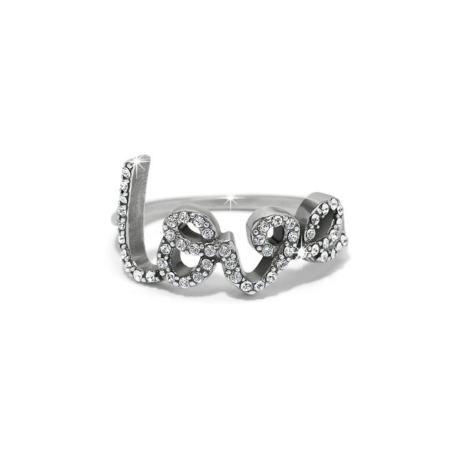 Brighton - Love Script Sparkle Ring