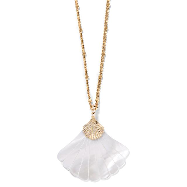 Brighton - Sunset Cove Mother Of Pearl Shell Necklace in Oblong IL