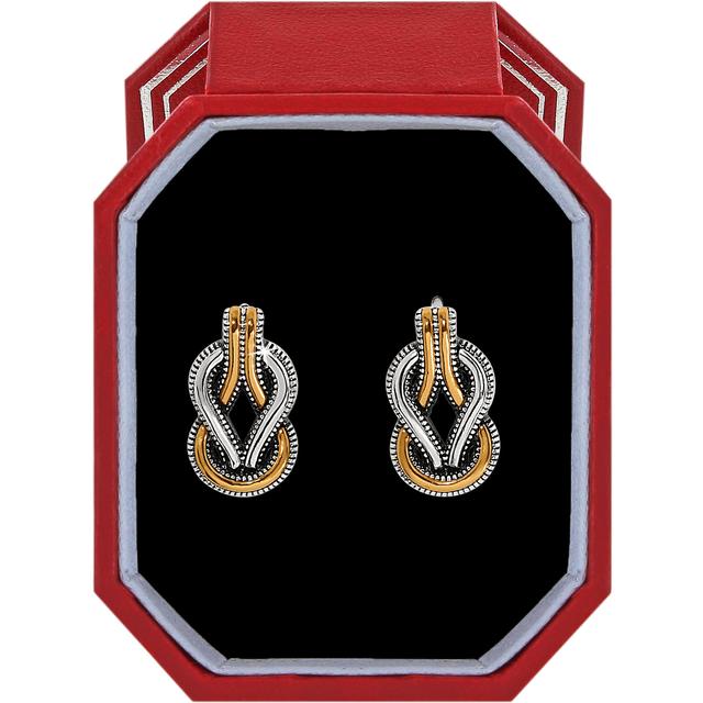 Brighton - Interlok Harmony Two Tone Post Earrings Gift Box