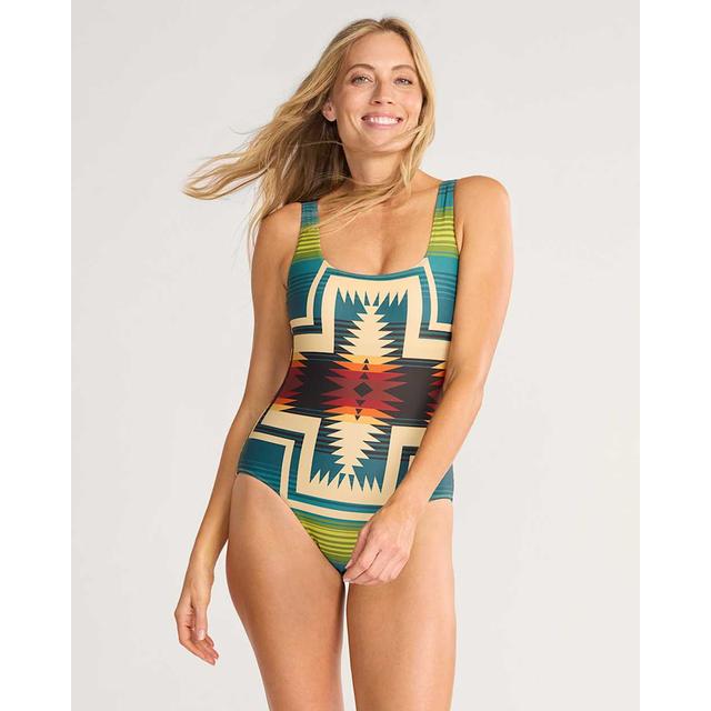 Pendleton - Harding Women's Reversible One-Piece Swimsuit in Spring TX