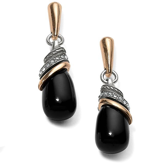 Brighton - Neptune's Rings Black Agate Teardrop Earrings