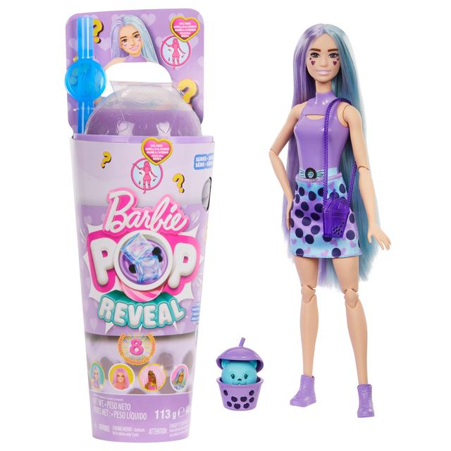 Mattel - Barbie Pop Reveal Bubble Tea Series Fashion Doll & Accessories Set With 8 Surprises (Styles May Vary)