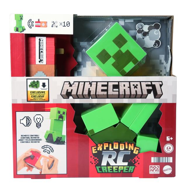 Mattel - Minecraft Exploding Rc Creeper, Lights & Sounds, 10 Explosion Particles & Dlc Code in Mahomet IL