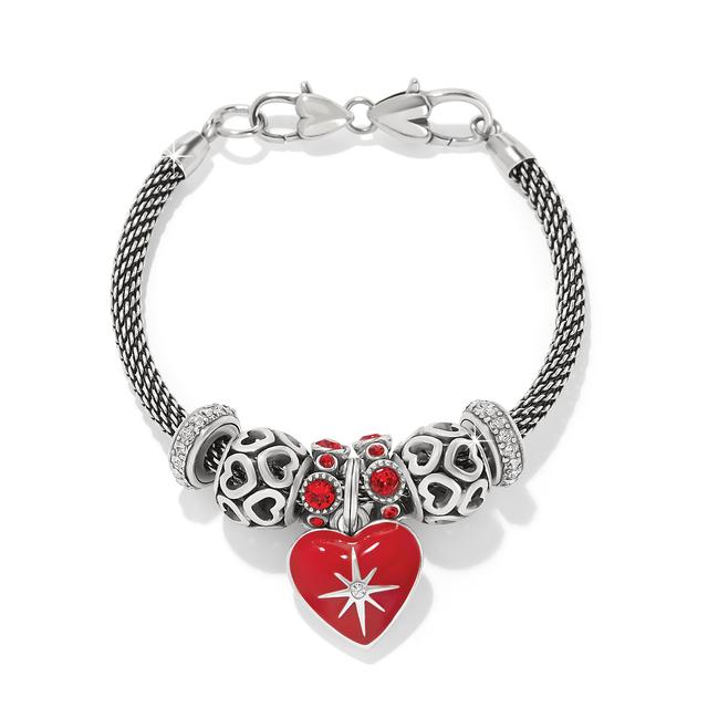 Brighton - Red Heart Charm Bracelet in Cisco-TX