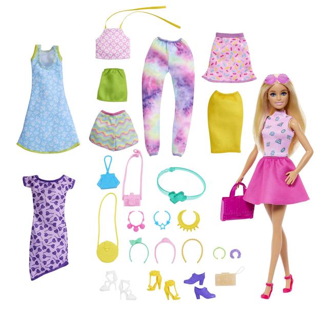 Mattel - Barbie Clothes And Doll, Mix-And-Match Fashions And Accessories