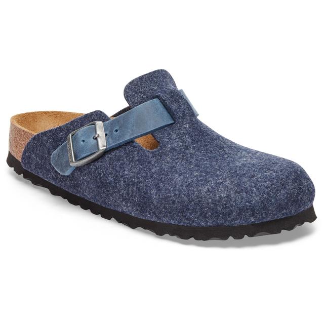 Birkenstock - Men's Boston Wool Clogs  Blue 4