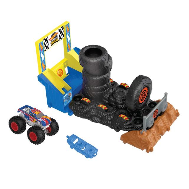 Mattel - Hot Wheels Monster Trucks Arena Smashers Race Ace Smash Race Challenge Playset