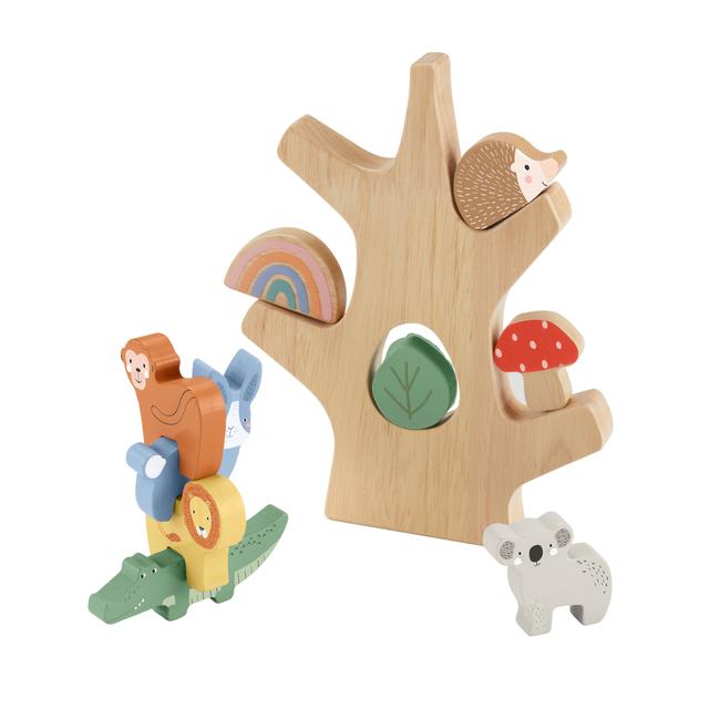 Mattel - Fisher-Price Wooden Balance Tree Preschool Stacking Activity Toy, 10 Wood Pieces in Indianapolis IN