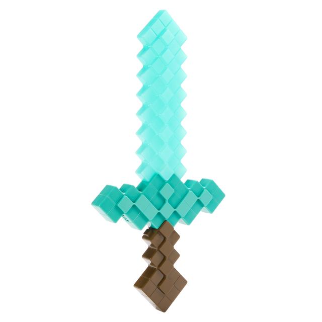 Mattel - Minecraft Toys, Enchanted Diamond Sword For Role-Play, Lights & Sounds, Gift For Kids