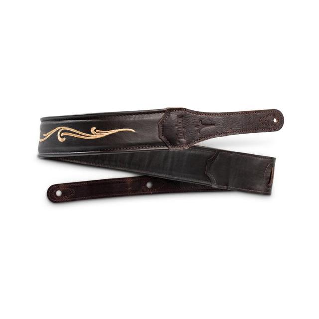 Taylor Guitars - Spring Vine 2.5" Embroidered Leather Guitar Strap - Chocolate Brown in Rancho Cucamonga CA