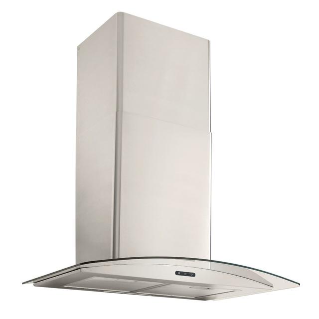 Broan-NuTone - Elite EW46 Series 30-Inch Convertible Curved Glass Chimney Range Hood, 460 Max Blower CFM, Stainless Steel in Barnesville MN