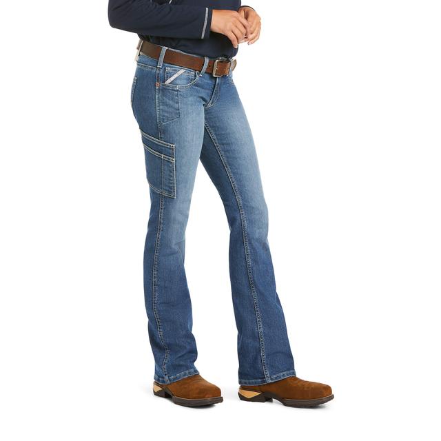 Ariat - Women's Rebar DuraStretch Raven Boot Cut Jean in Cypress TX