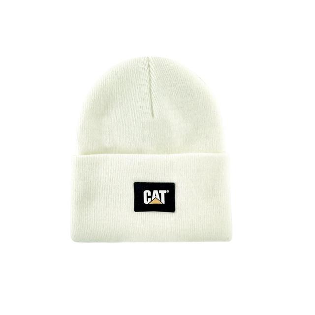 CAT Footwear - Men's Cat Label Cuff Beanie White