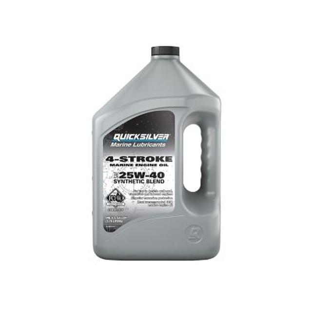 Mercury Marine - Quicksilver 25W-40 4-Stroke Synthetic Blend Marine Engine Oil, 1 Gallon