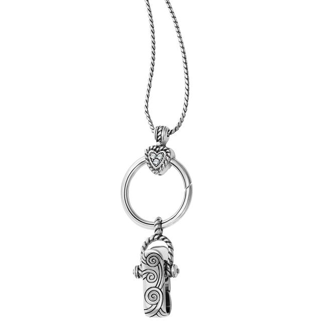 Brighton - Heart Charm Reversible Badge Clip Necklace in Malvern AR