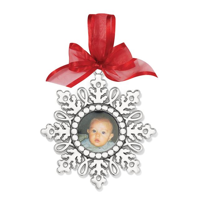 Brighton - Snowflake Photo Delight Ornament in Oblong IL