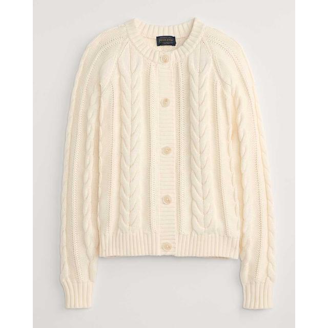 Pendleton - Women's Cotton Cable Cardigan Sweater in Gray-GA