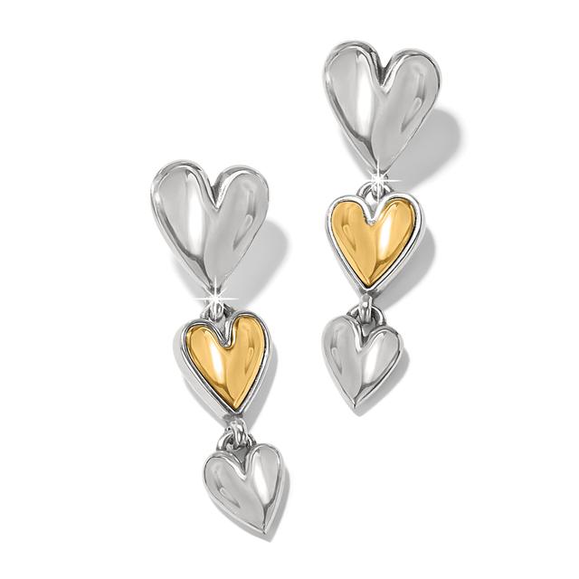 Brighton - Cascade Heart Trio Post Drop Earrings