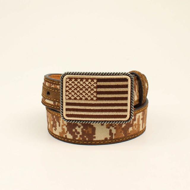 Ariat - Flag buckle camo belt