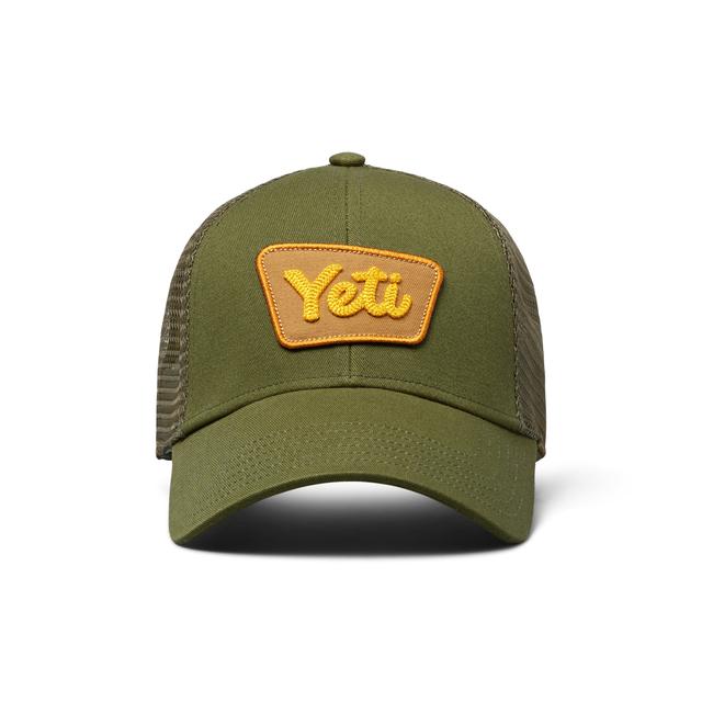 YETI - Visit YETI Sign Low Pro Trucker Hat-Olive-One Size