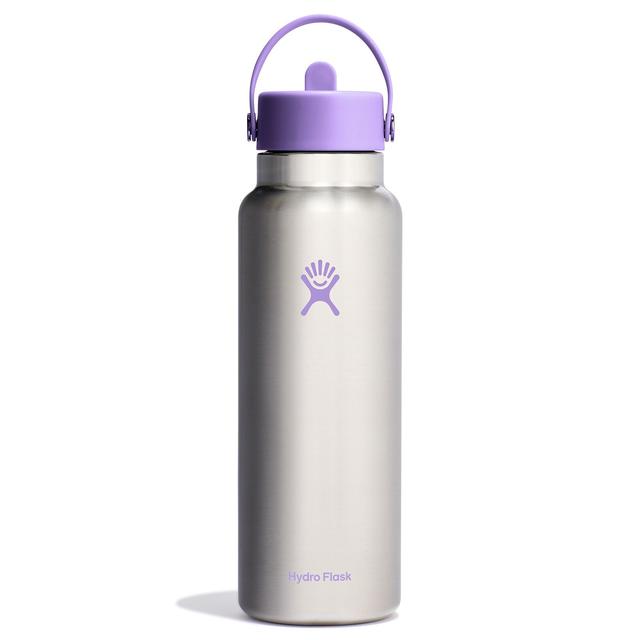 Hydro Flask - 40 oz Wide Mouth with Flex Straw Cap - Stainless Violet in Durham NC