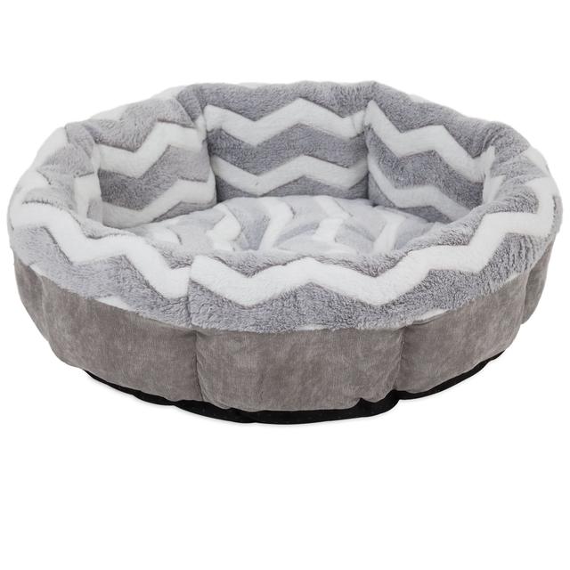 Petmate - SnooZZy Round Shearling Bolster Dog Bed in Spring TX
