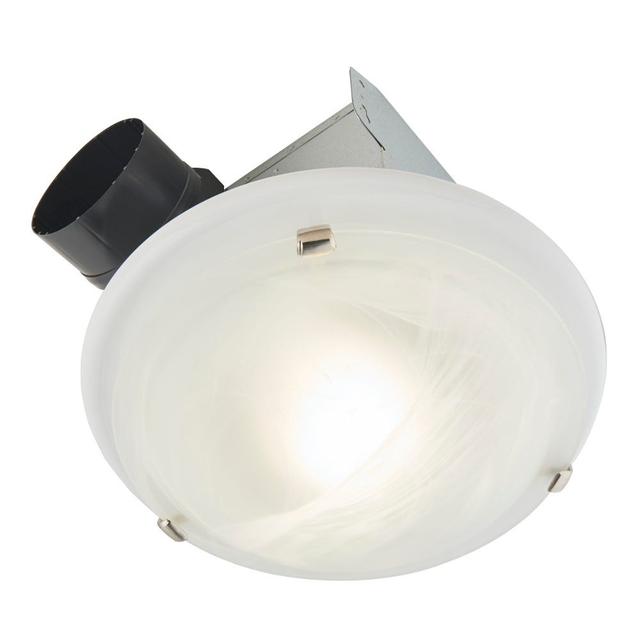Broan-NuTone - 80 CFM Decorative Bathroom Ceiling Exhaust Fan, Brushed Nickel w/ Easy Change Trim in Nevada IA