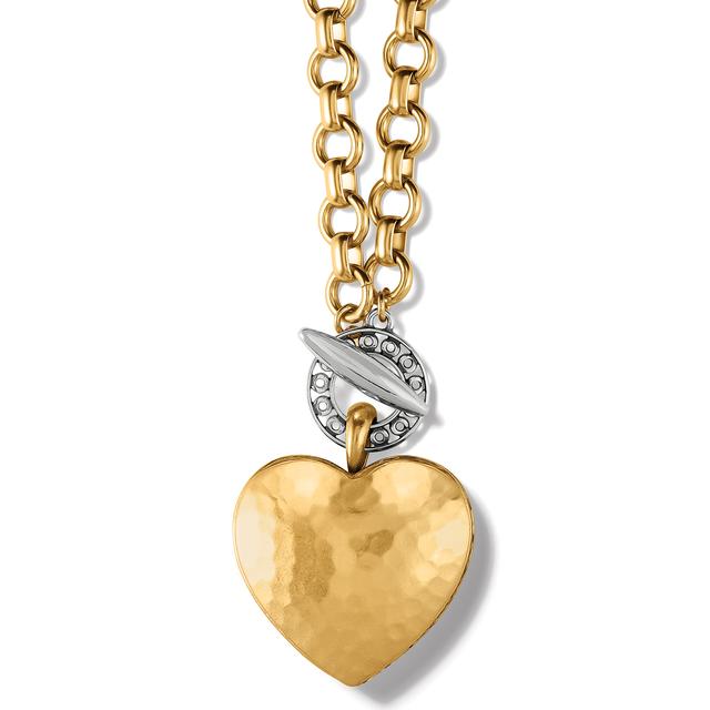 Brighton - Inner Circle Heart Two Tone Necklace