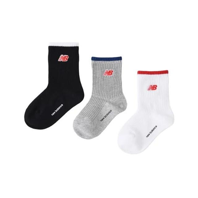 New Balance - Unisex Kids Patch Logo Midcalf Socks 3 Pack