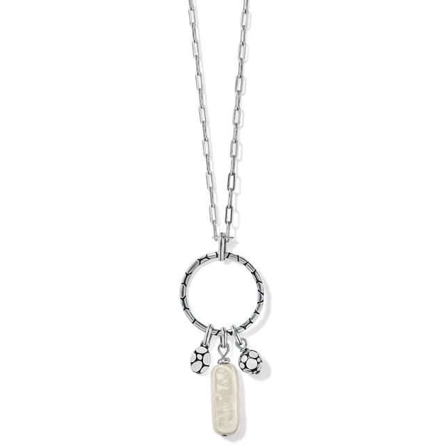 Brighton - Pebble Pearl Charm Ring Necklace in Alma MI