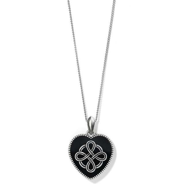 Brighton - Interlok Noir Reversible Heart Necklace in Cisco TX