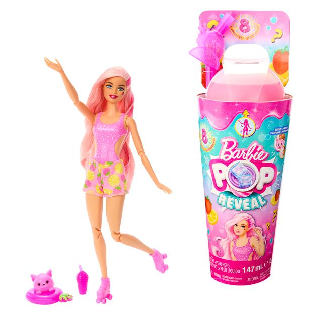 Mattel - Barbie Pop Reveal Fruit Series Doll With 8 Surprises Including Pet, Slime, Scent & Color Change