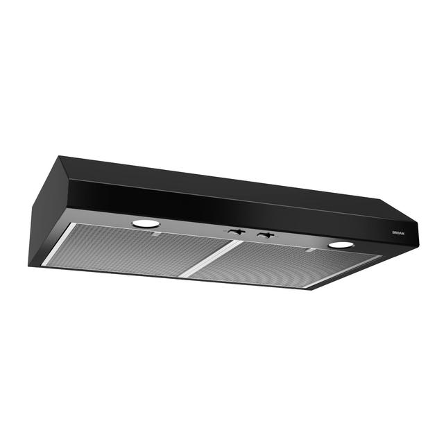 Broan-NuTone - Glacier 30-Inch 300 Max Blower CFM 5 Sones Black Range Hood in Bernardsville NJ
