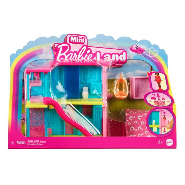 Mattel - Barbie Mini Barbieland Doll House Playsets With 1.5-Inch Doll, Furniture & Accessories (Styles May Vary)