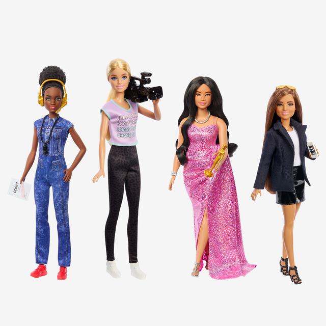 Mattel - Barbie Careers Women In Film Set Of 4 Dolls With Removable Looks & Accessories