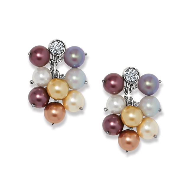 Brighton - Pearl-icious Multi Post Drop Earrings in Oblong IL