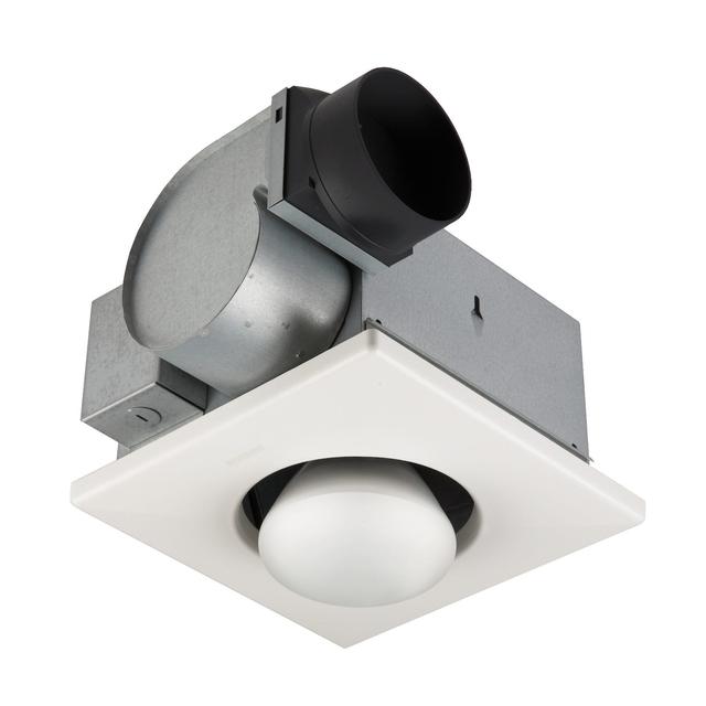 Broan-NuTone - 70 CFM One-Bulb Heater/Ventilation Fan, 250W BR40 Infrared Bulb, 4.0 Sones in Rialto-CA