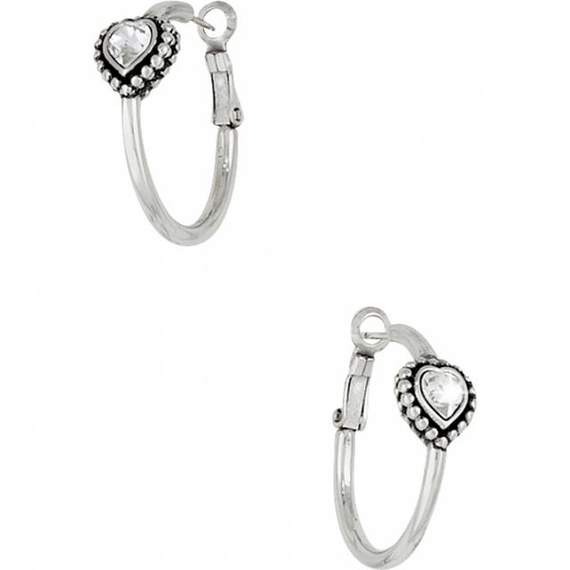 Brighton - Shimmer Heart Small Hoop Earrings