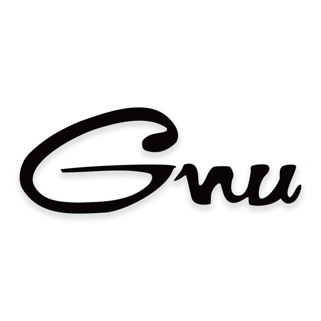 Lib Tech - 2425 Gnu Script Diecut Sticker - Black in Grand Rapids MN