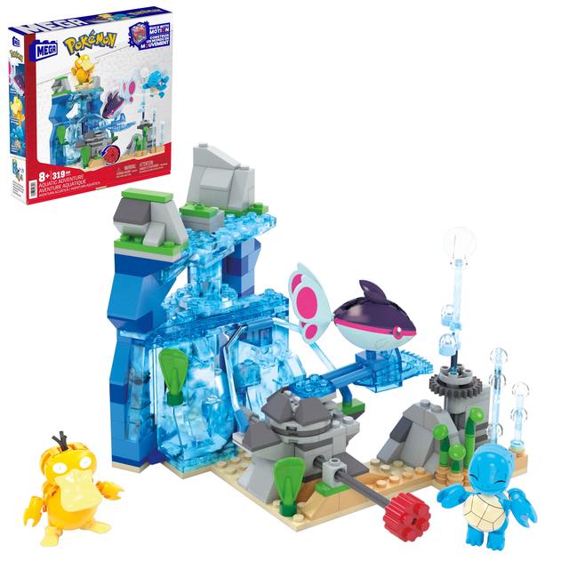 Mattel - Mega Pokemon Aquatic Adventure Building Toy Kit, With 3 Action Figures (319 Pieces) For Kids in South Sioux City NE