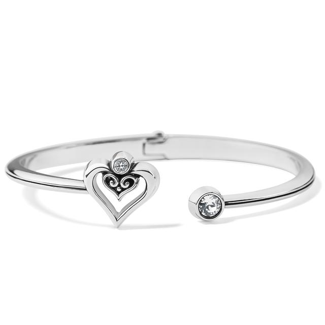 Brighton - Alcazar Duet Heart Open Hinged Bangle in Ossian IN